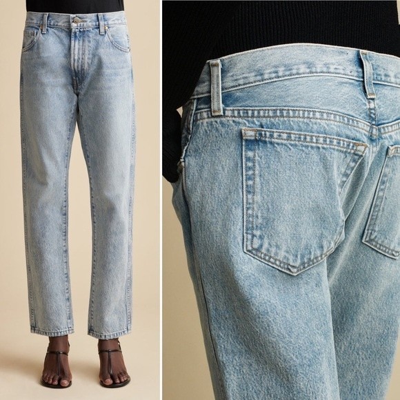 KHAITE Denim - Khaite Kyle Straight Leg Boyfriend Jeans Santa Fe Wash Size 29